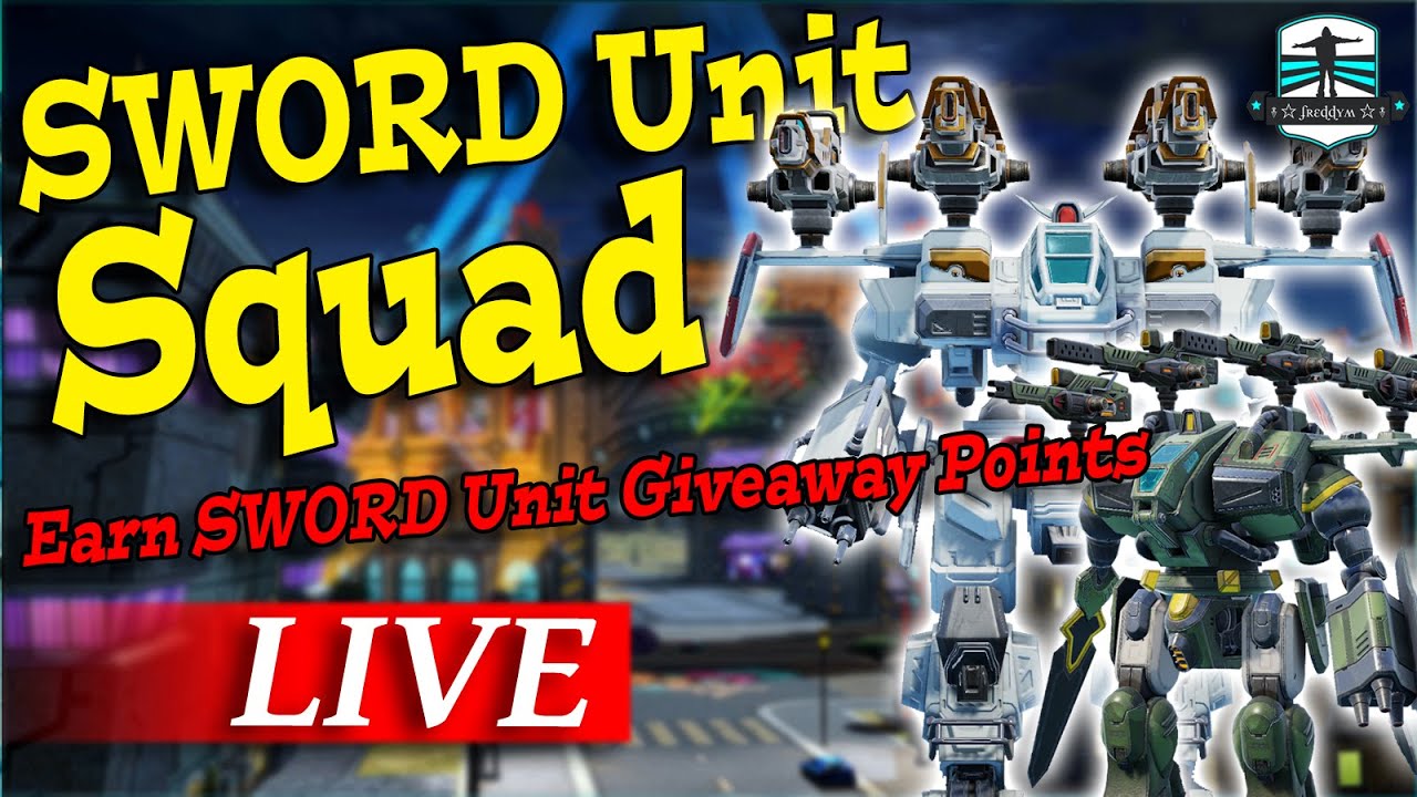War Robots SWORD unit Squad + Earn Sword Unit Giveaway Points