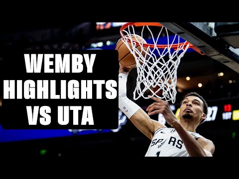 Victor Wembanyama 19 PTS, 8 REB, 5 BLKS Highlights vs Utah Jazz | 3.27.2024