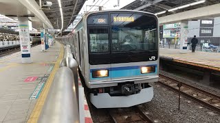 E231系800番台ミツK6編成 03K 各駅停車中野行き 南行徳駅発着シーン