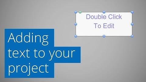 Adding text to your project