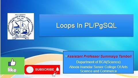 3 Loops in PLPgSQL