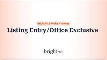 Listing Entry Office Exclusive | Bright MLS