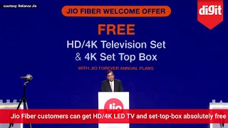 JioFiber Demo & Jio Fiber Welcome Offer (Free HD/4K TV & Set Top Box) Announcement