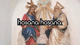 Video thumbnail of "Santo Santo Santo Señor de Gloria y Majestad karaoke pista"
