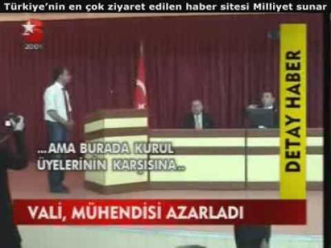 Çorum Valisi Mustafa Toprak mühendise kılık kıyafet fırçası attı salondan kovdu 18.06.2009