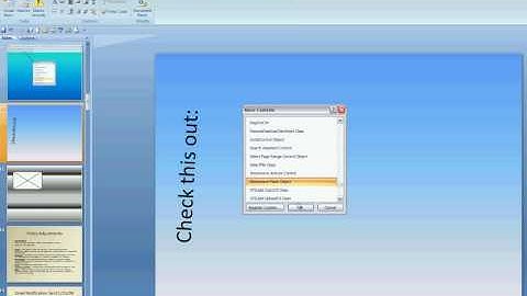 Adding SWF to PowerPoint 2007