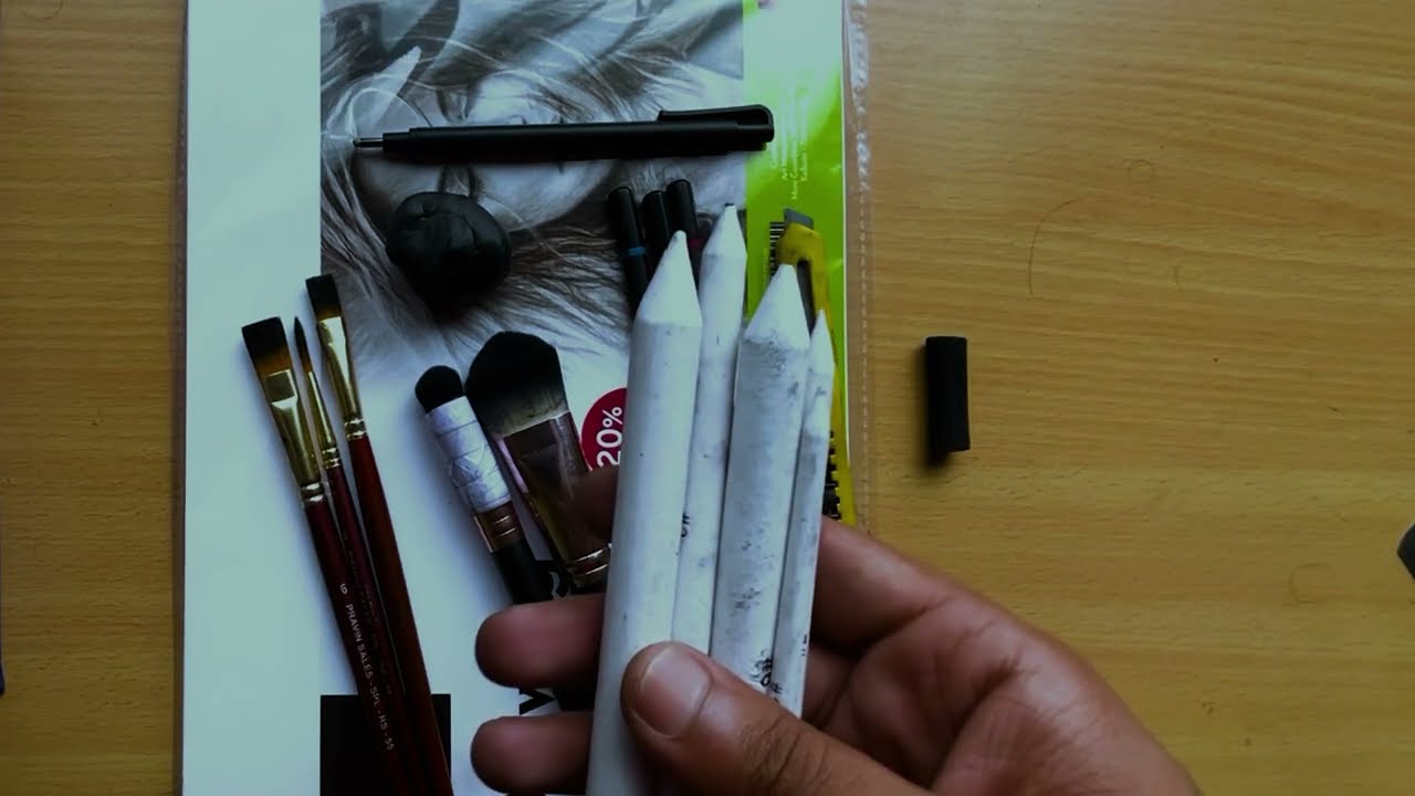 Important materials for realistic drawing. 