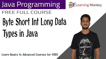 Byte Short Int Long Data Types in Java || Lesson 4 || Java Programming || Learning Monkey ||