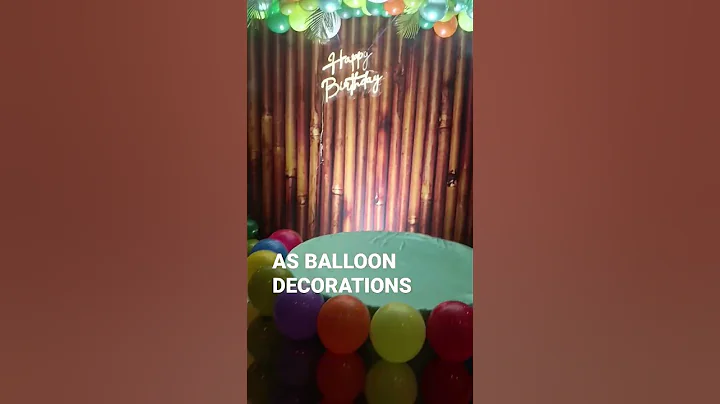 jungal theme balloon decorations art shots video#shotsvideo #jungletheme #viralvideo