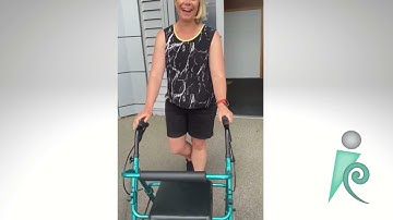 How to get a walking frame safely up and down a step