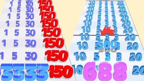 9 Minutes Super Satisfying Android Math Gameplay - Number Master Vs Number Run