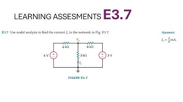 E3.7 Use nodal analysis to find the current Io in the network in Fig. E3.7. [IRWIN] NODAL ANALYSIS