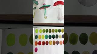 If you love colour check out my Cosy Watercolour Mushrooms: AlyonaCreates.com 🧡 #art
