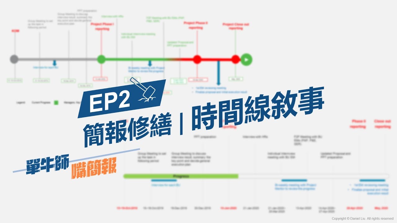 單牛嘴簡報 EP2 | 時間軸/時間線敘事 Powerpoint簡報修繕 - YouTube