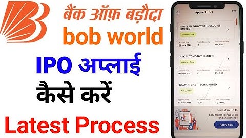 Bob world se IPO Kaise bhare I how to apply IPO in Bob world I