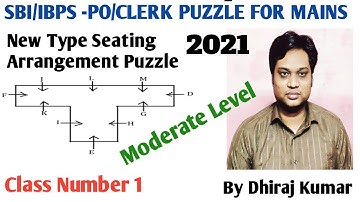 SBI- IBPS PO/Clerk Puzzle Mains Level Puzzle Seating Arrangement - By Dhiraj Kumar II Class No 1