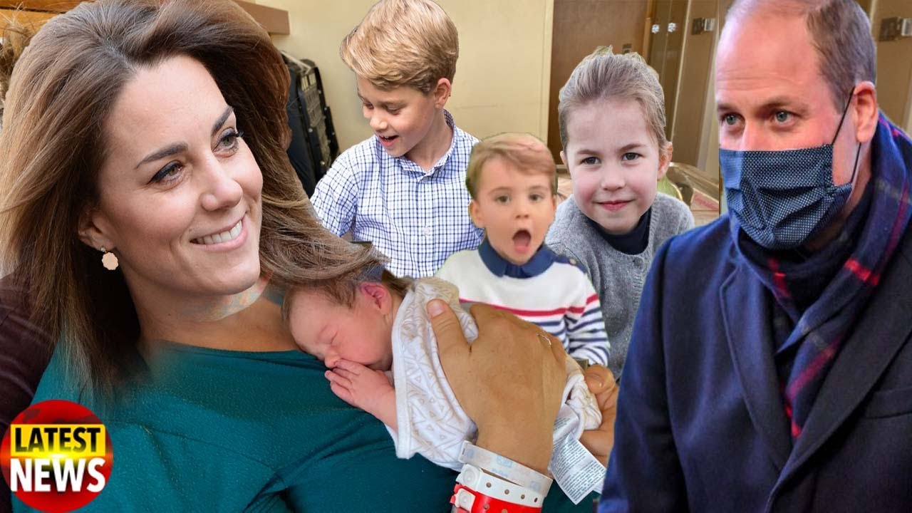 Prince William and his kids Kate's 4th baby today to
