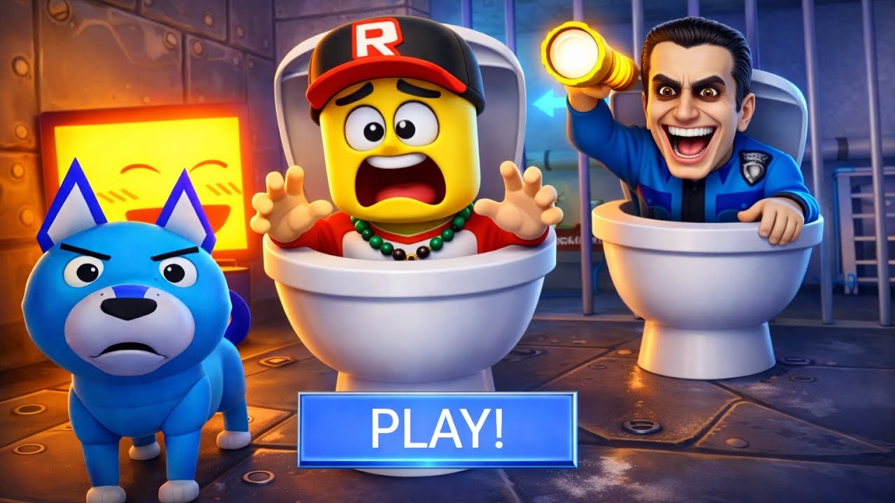 🚽SKIBI TOILET PRISON RUN! (ESCAPE OBBY) 4K #roblox #titantvman #skibiditoilet #skibidi #gaming