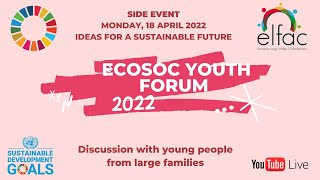 ECOSOC Youth Forum: “After Covid-19:  ideas for a sustainable future”