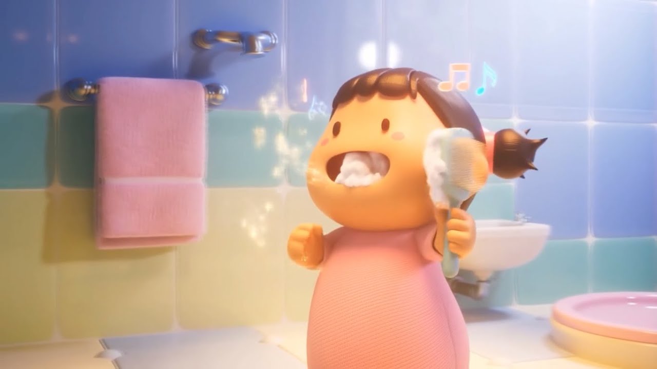 ✨ Sparkle Smile Song – 3D Brush-Along Nursery Rhyme for Shiny Teeth! 🦷🎶