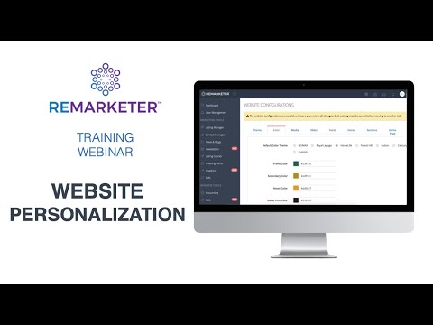 REMARKETER Training - Website Customization