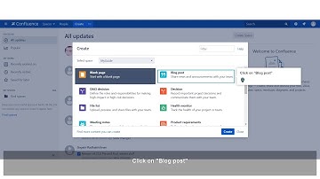 How to create a Blog post on Confluence