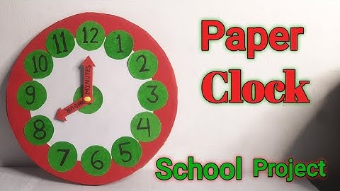 How to make learning clock /Clock model for school project/DIY Paper Clock Making Ideas