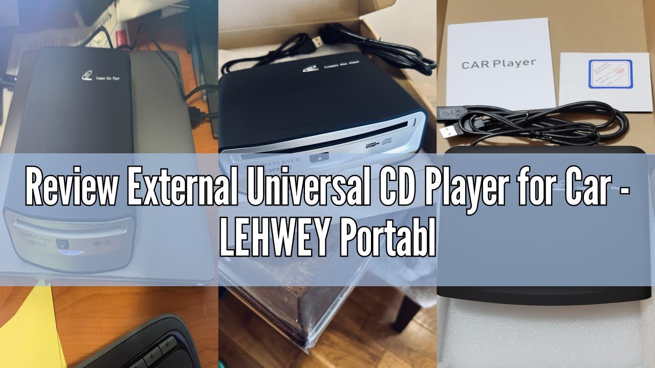 Review External Universal CD Player for Car - LEHWEY Portable CD Player ...