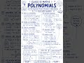 Class10 Maths Polynomials All Important Points | CBSE 2026