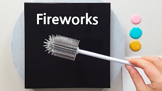 (1129) How to paint fireworks | Just Acrylic Paint and Water | for beginners | Designer Gemma77
