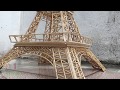 How To Make Eiffel Tower with wooden sticks - Creative 1st