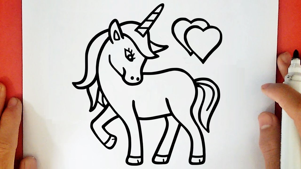 Como Desenhar unicórnio Kawaii Fácil - Desenhwow - How to Draw a Unicorn 