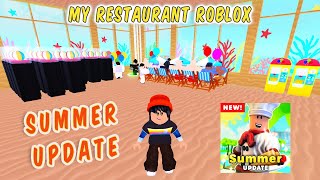 🏖️ NEW SUMMER UPDATE in My Restaurant Roblox | New Lifeguard Customer, Beach Theme, and more. screenshot 5