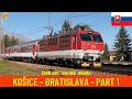 Cab Ride Košice - Poprad Tatry (Košice - Bratislava 1/3, Slovakia) train driver's view 4K