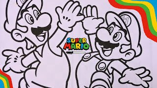 Super Mario Bros | Super Mario Bros Coloring Page| | Super Mario Color page| Mario & Luigi |YES-Toys
