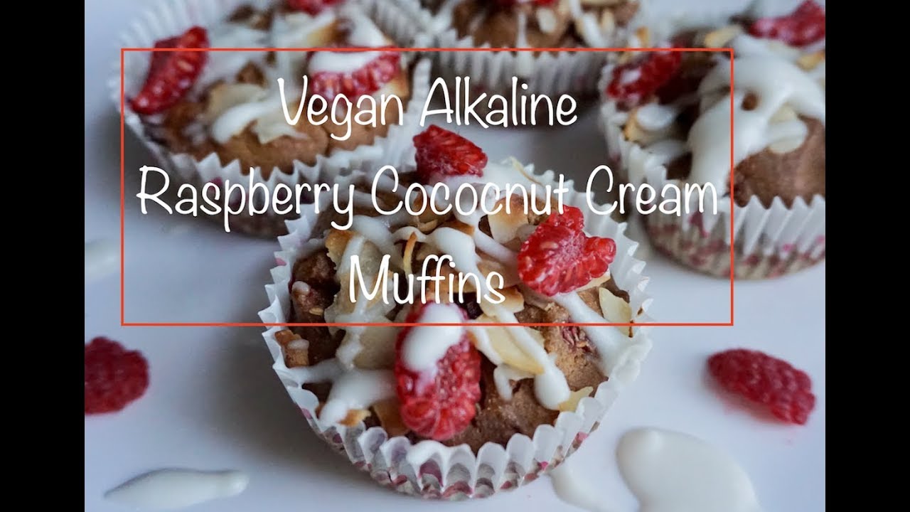 Valentines Day Coconut Cream Raspberry Muffins | Alkaline Vegan| Sugar Free | Dairy Free