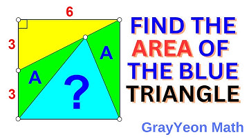 Find the Area of the Blue Triangle #geometryskills | Important geometry skills explained