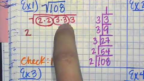 6-2 Video Notes: Simplifying Radicals - Day 1