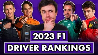 Our 2023 F1 Driver FULL SEASON Rankings (20th - 1st)