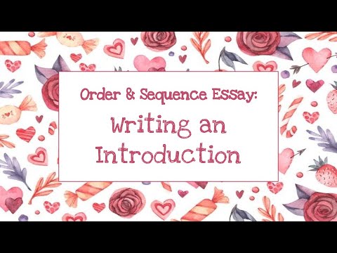 order and sequence essay