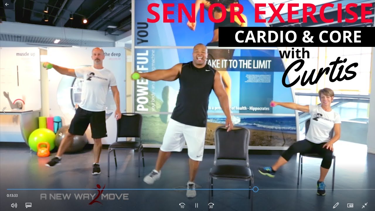 Cardio & Core exercises for Seniors. Best exercise for seniors. Great senior  exercise routine. 