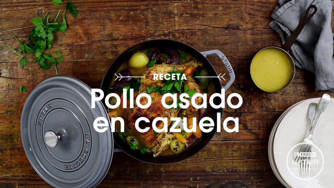 Pollo asado en cazuela