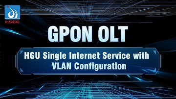 GPON OLT &HGU Single Internet Service with  VLAN Configuration