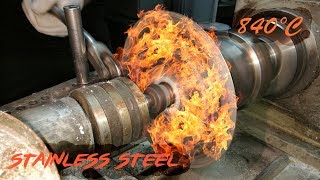 HOT PROCESSING STAINLESS steel Lathe MANUAL WORK