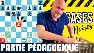 Jeu de couleur | Partie d'échecs pédagogique | Défense Alekhine