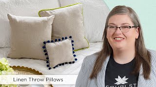 How to Make Linen Throw Pillows - Free Project Tutorial