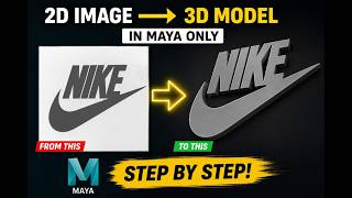 Convert 2D Image to 3D in Maya (Beginner Friendly!) 😱
