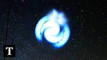 SpaceX launch creates glowing spiral over UK sky