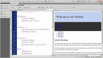 Three Column Fixed Width CSS Layout with Top Menu - Part 2