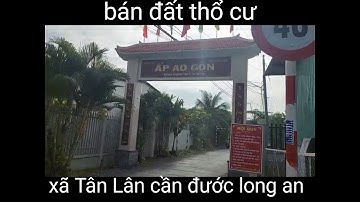 🔴( đất đã bán) bán đất thổ cư ấp ao Gòn xã Tân Lân cần đước long.